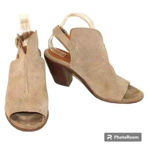 FRYE Courtney Sling Block Heel Sandals in Ash Size 9B Open Toe
